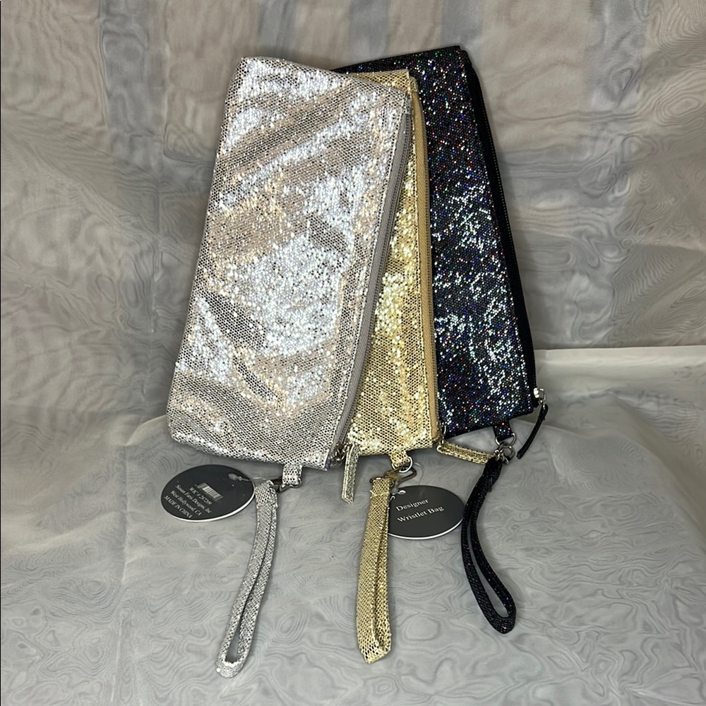 Sequin Wristlet Trio